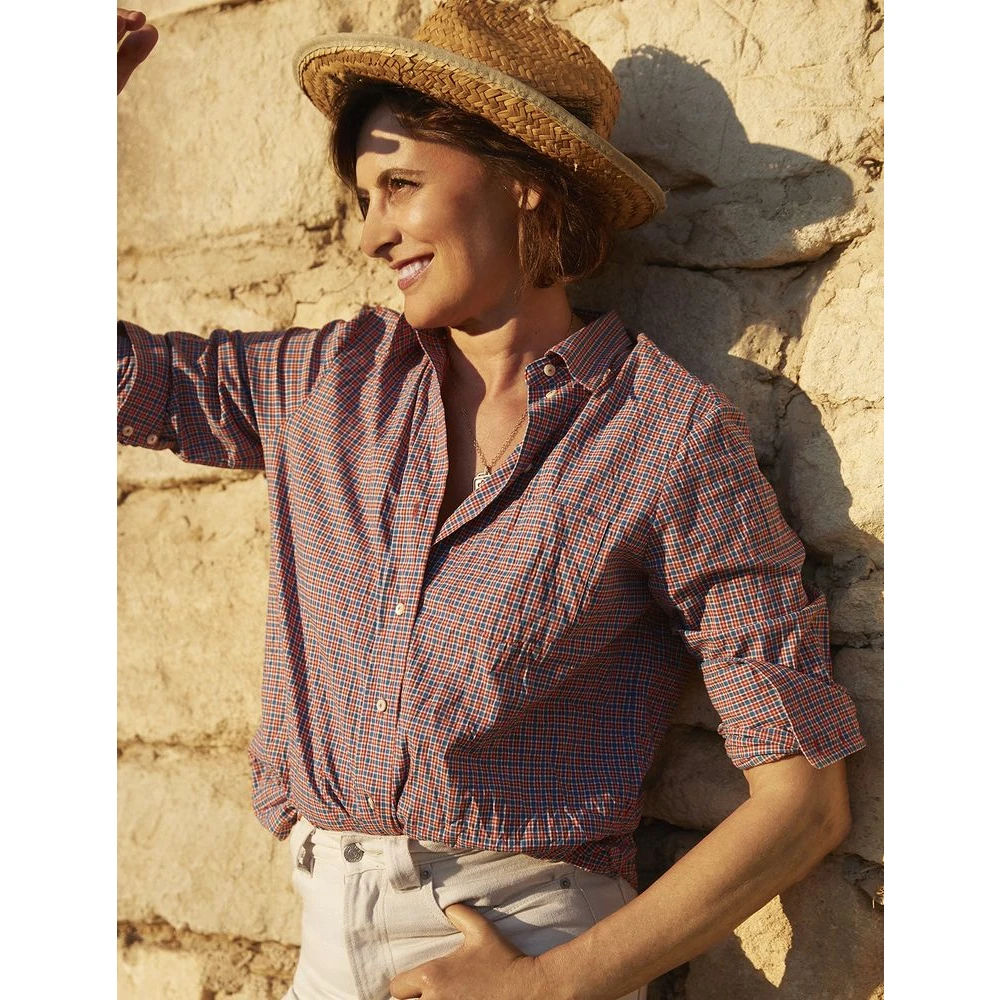 Ines De La Fressange Paris Rood Geruite Overhemd Multicolor Dames