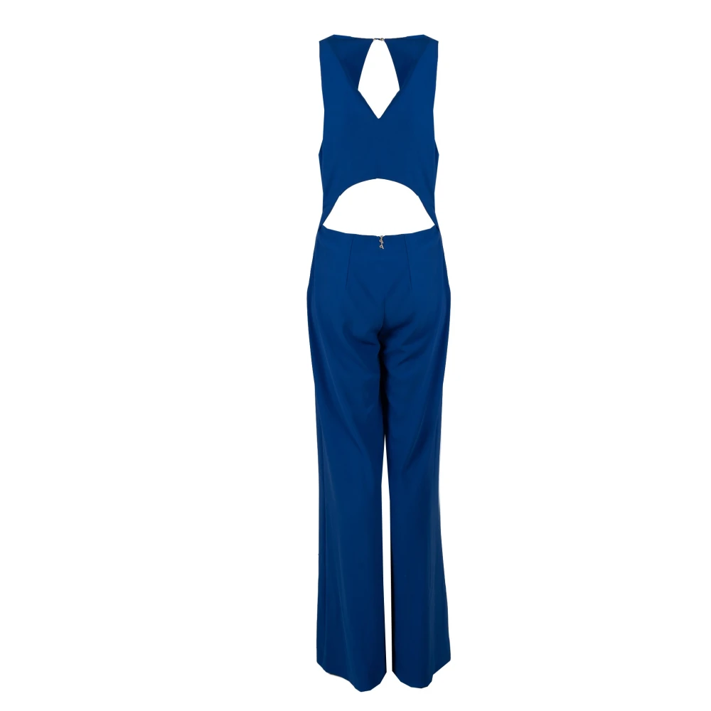 Patrizia Pepe Mujer Azul - Elegante Mono Con Detalle En La Espalda - Jumpsuits & Playsuits - M