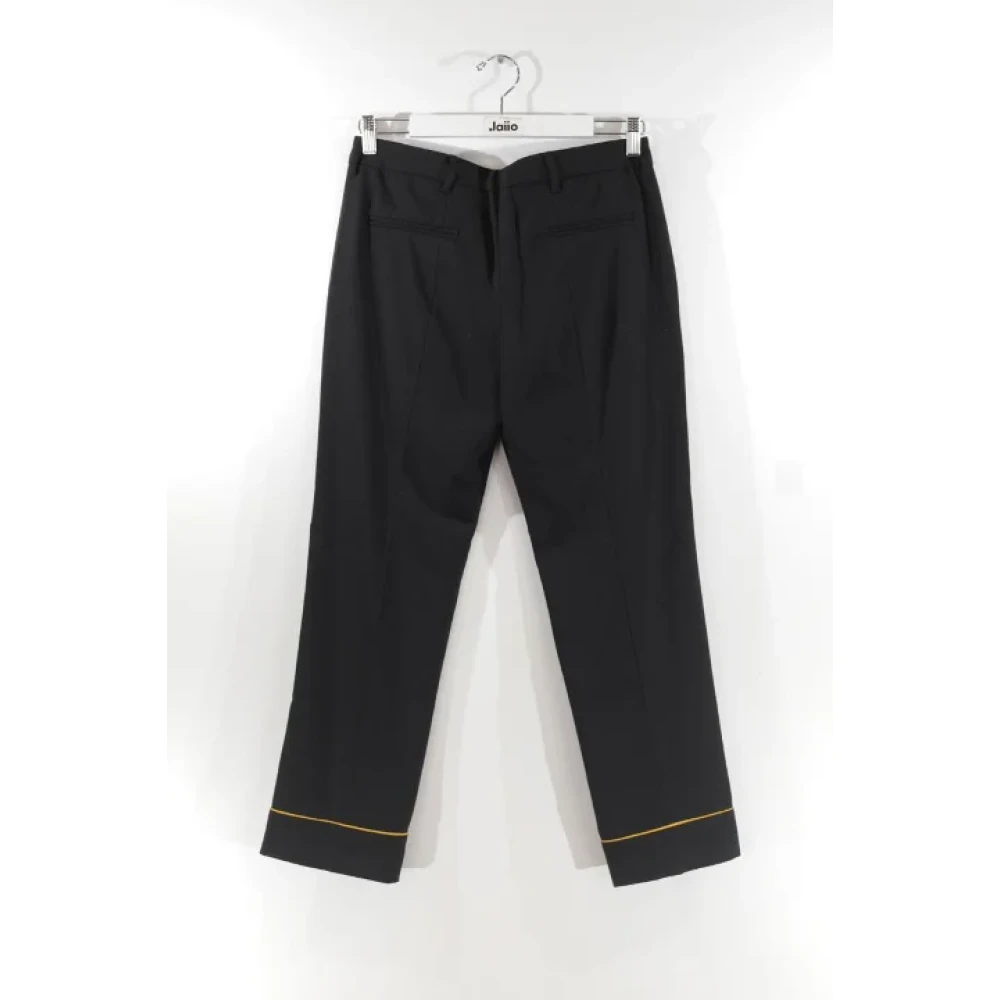 Miu Pre-owned Wool bottoms Black Dames