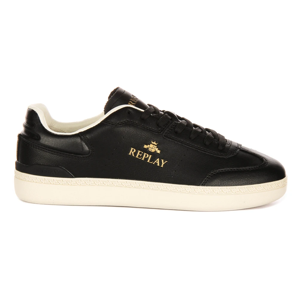 Replay Men's Black Action Sneakers Soft Perforations