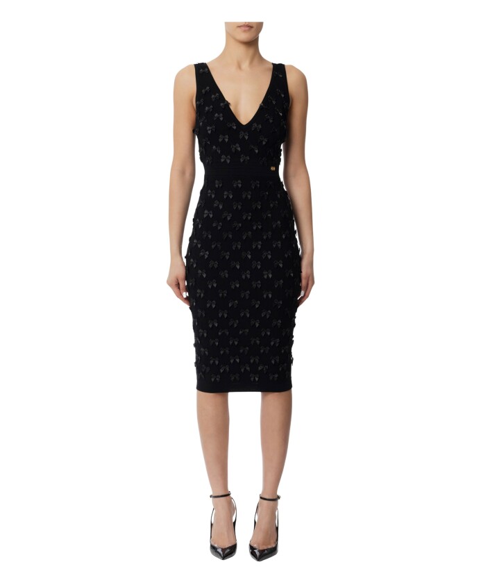 zwarte-viscose-stretch-midi-jurk-met-diamantpatroon