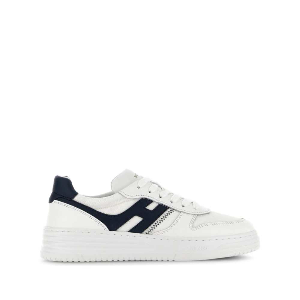 Hogan Canvas Sneakers met contrasterende stiksels Heren Schoenen Wit
