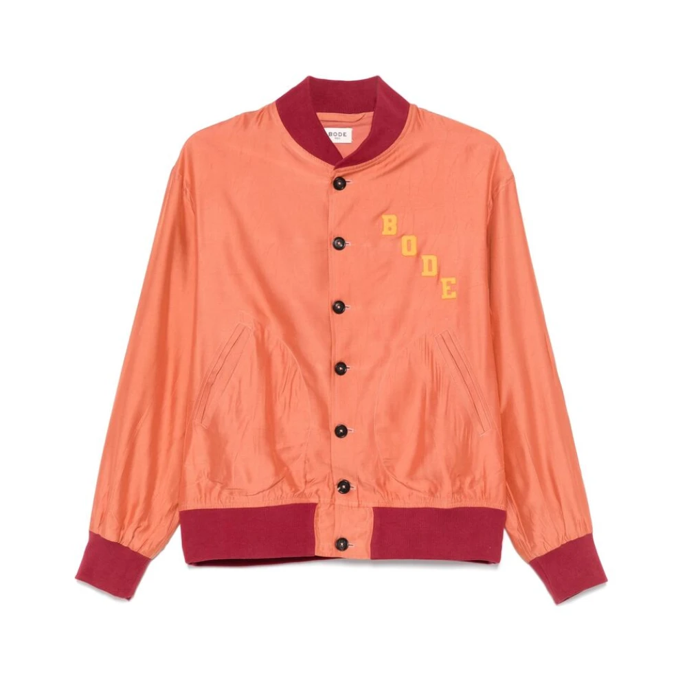 Bode Terracotta Oranje Knoop Voorkant Buitenkleding Orange Heren