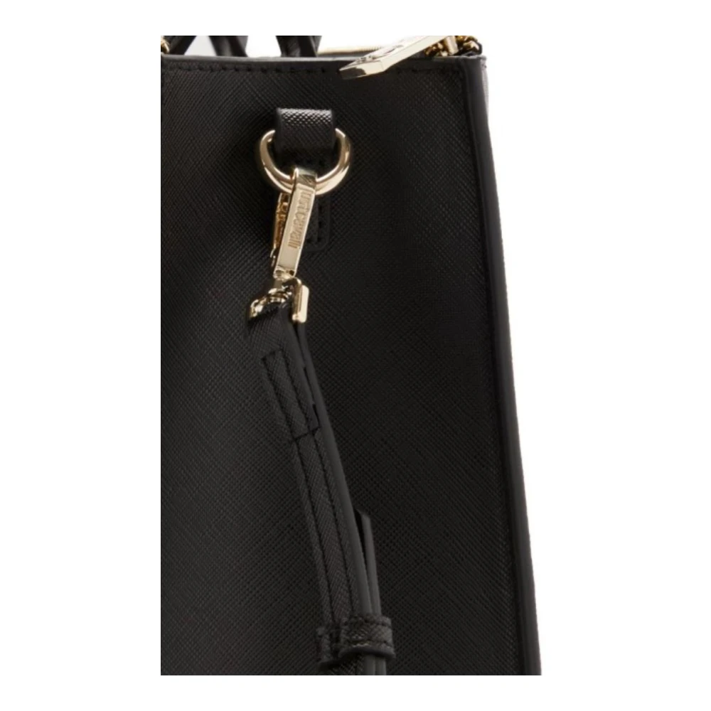 Just Cavalli Metalen Lettering Dames Tas Range Black Dames