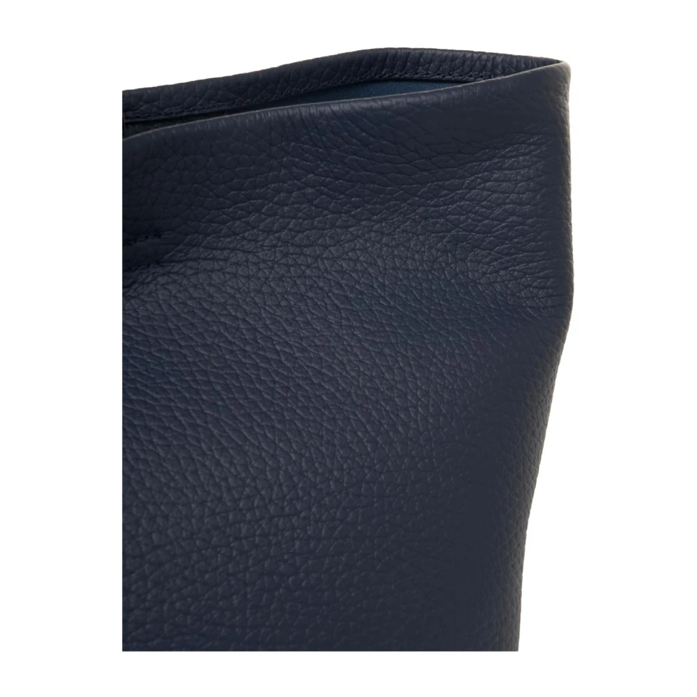 Orciani Blauwe Leren Shopper Tas Blue Dames