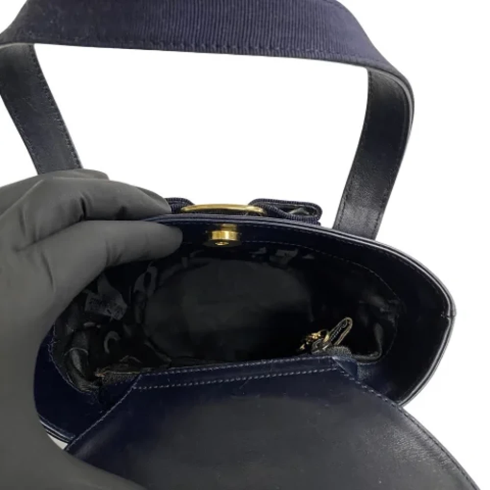 Salvatore Ferragamo Pre-owned Leather handbags Blue Dames