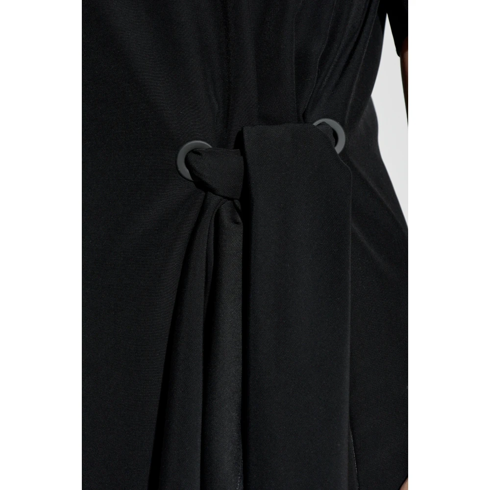 Emporio Armani Jurk met decoratieve zijstrik Black Dames