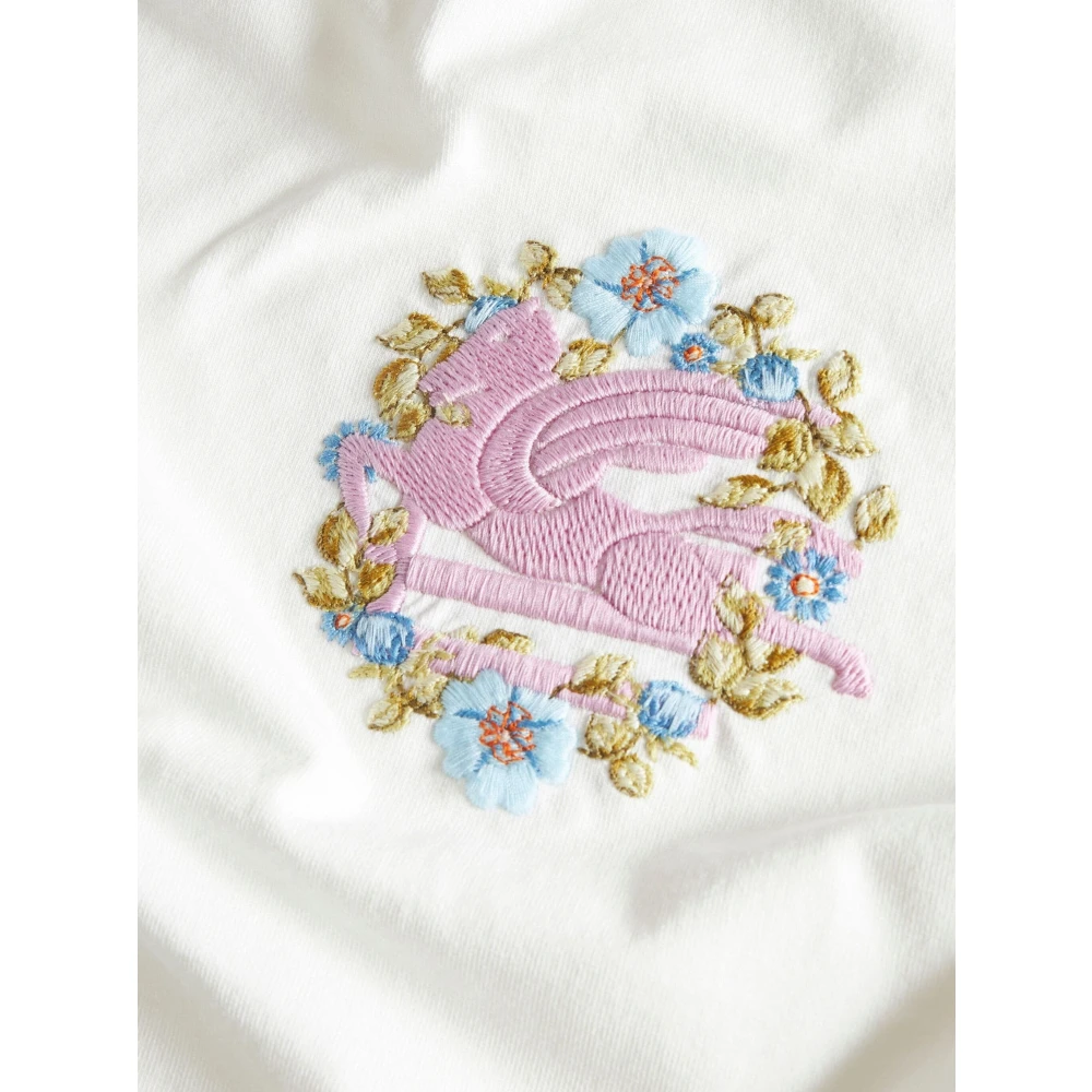 ETRO Casual korte mouw wit T-shirt White Dames