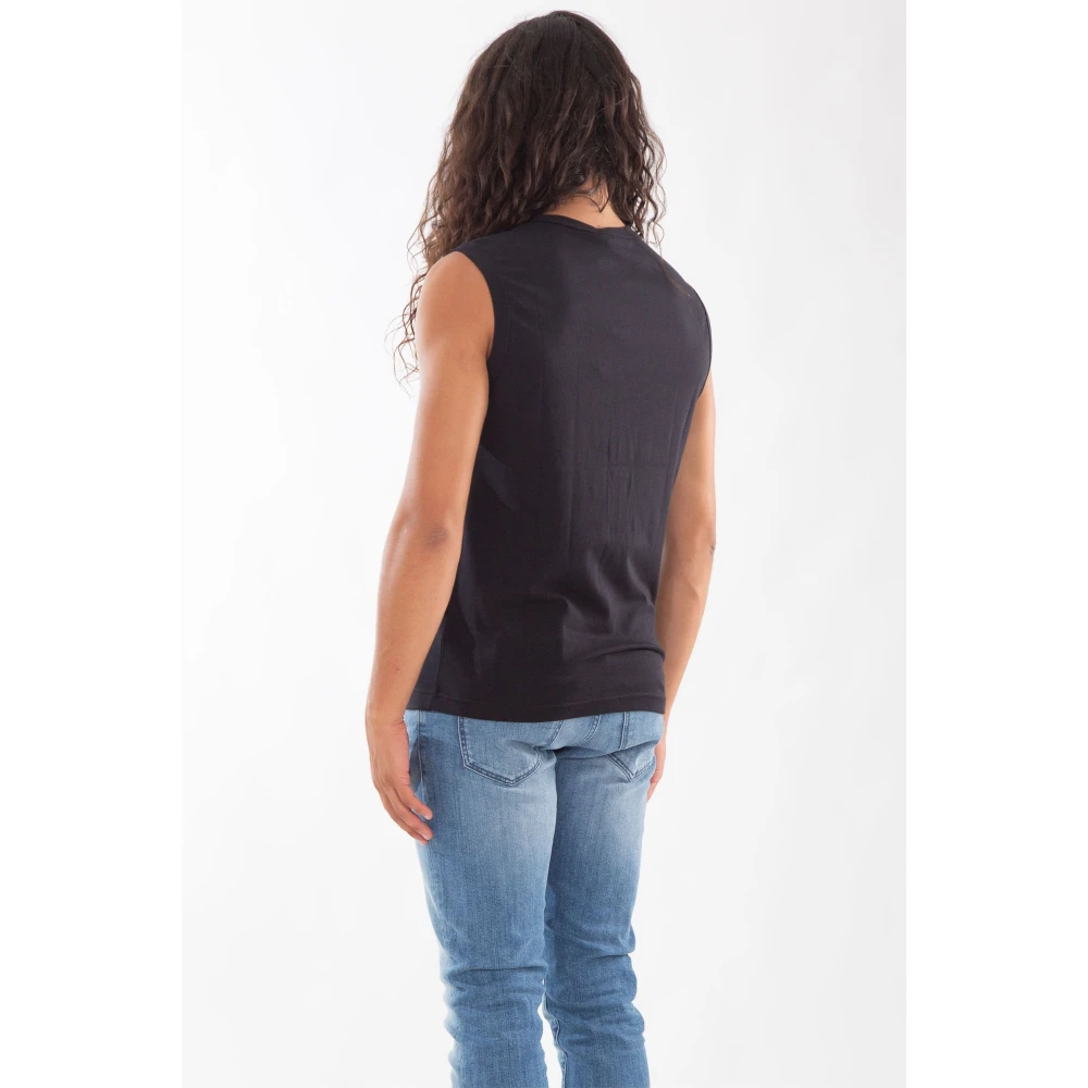 Diesel Oval D Tank Top Black Heren