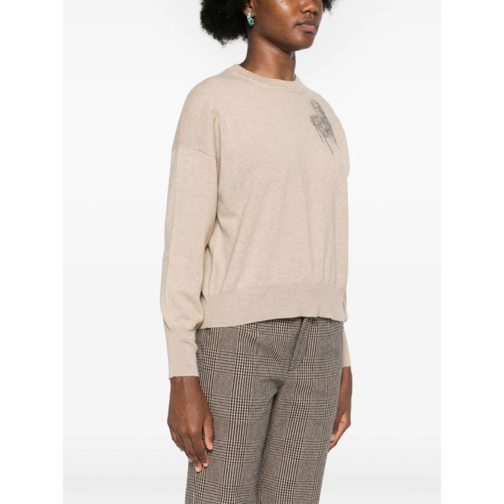 BRUNELLO CUCINELLI Beige Sweatshirt Aw24 Damesmode Beige Dames