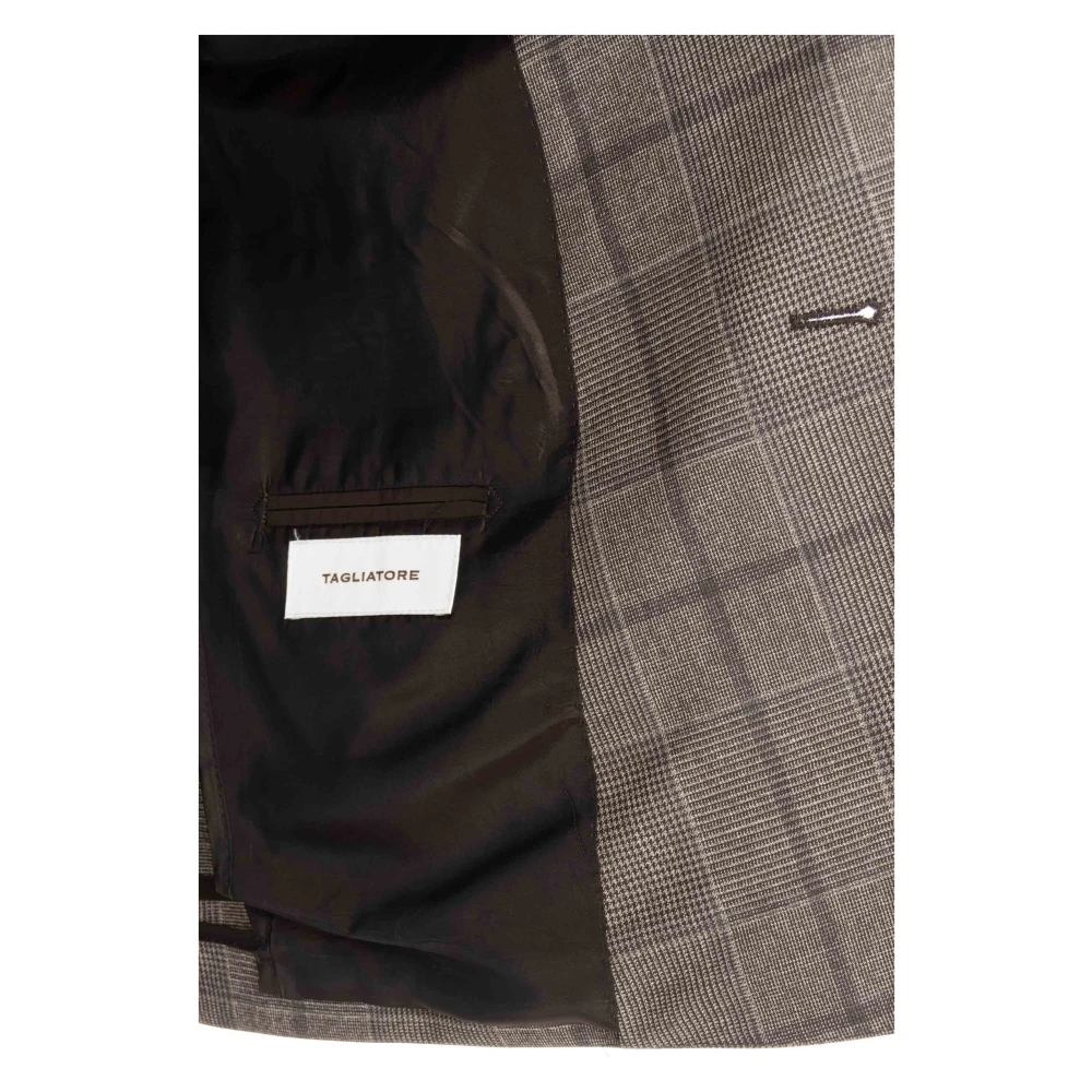 Tagliatore Dubbelbreasted wollen jurk Vesuvio-stijl Gray Heren