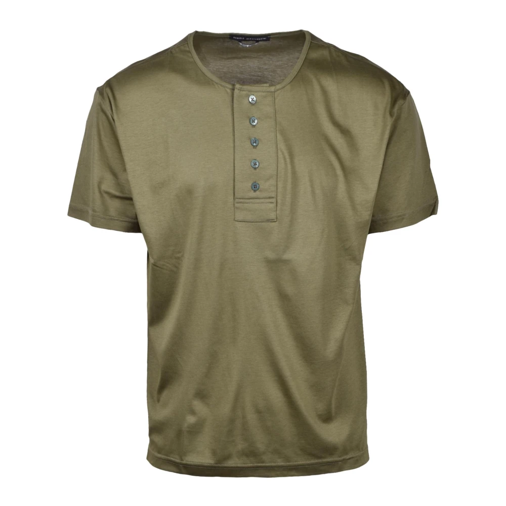 Daniele Alessandrini Casual Katoenmix T-shirt Green Heren
