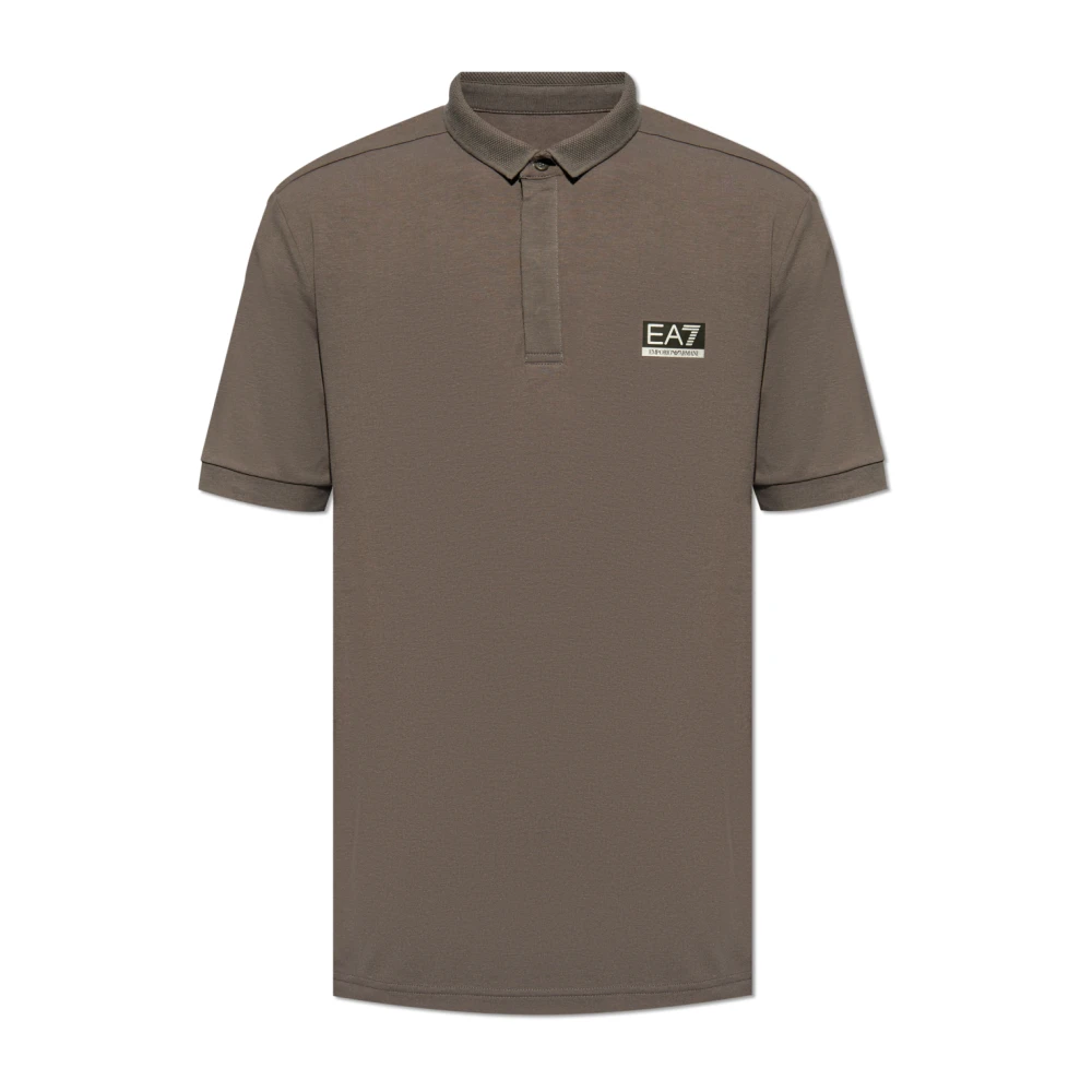 Emporio Armani EA7 Polo met logo Gray Heren