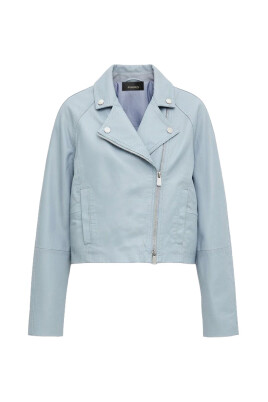 IQYU Lichte zomerjas voor dames, elegant bikerjack, rose-bomberjack, lange mouwen, elegant suède jack met kwastjes, korte leren jas, vintage