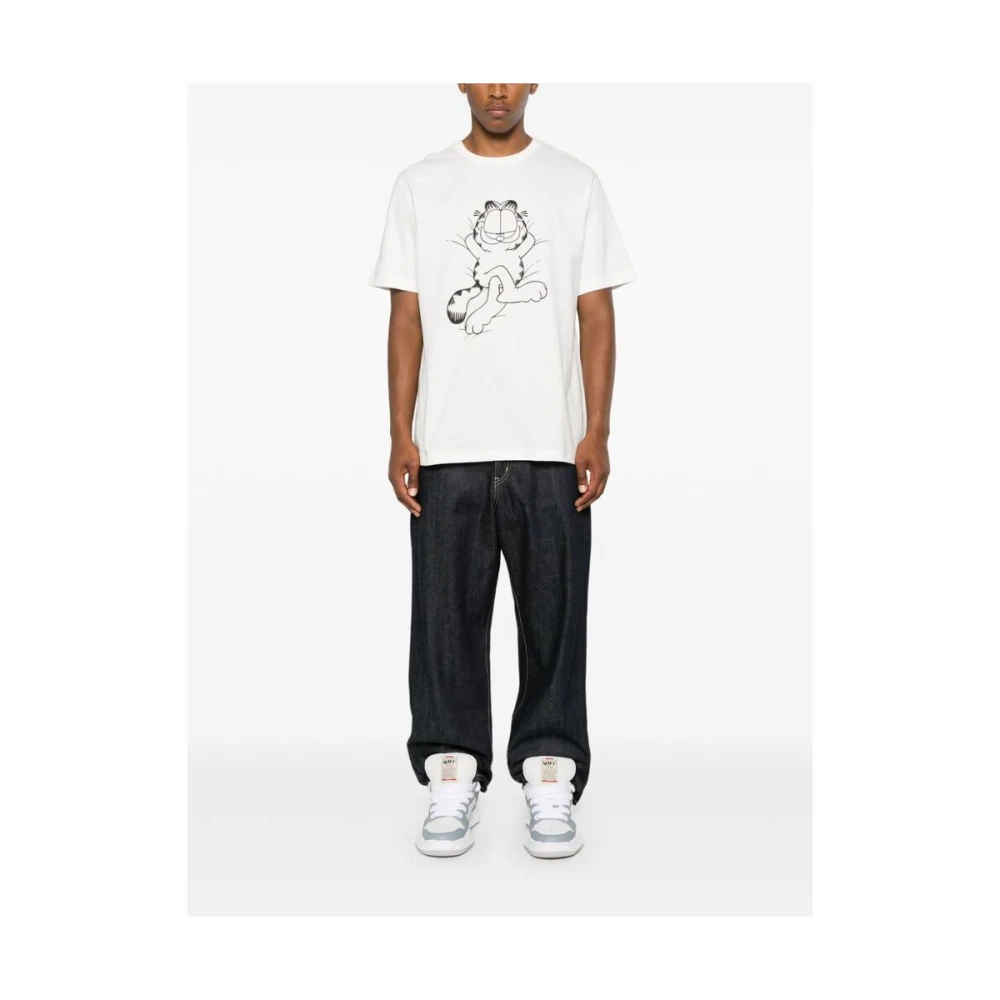Iceberg Garfield Print Crew Neck T-shirt White Heren