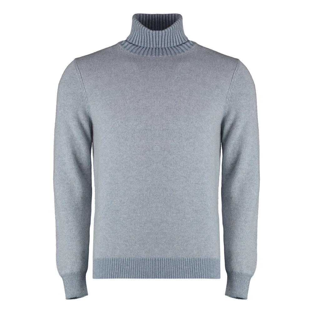 Malo Luxe Cashmere Coltrui Trui Blue Heren