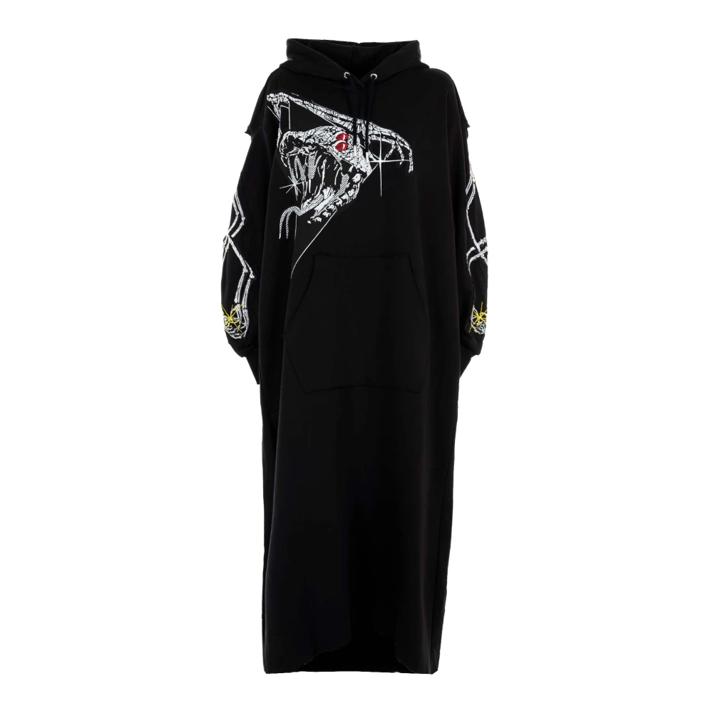 Diesel Dames Twist Style Sweatshirt Jurk Black Dames
