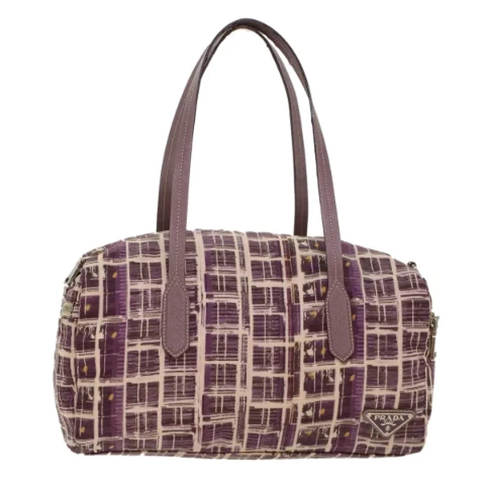 Prada Vintage Pre-owned Nylon prada-bags Purple Dames