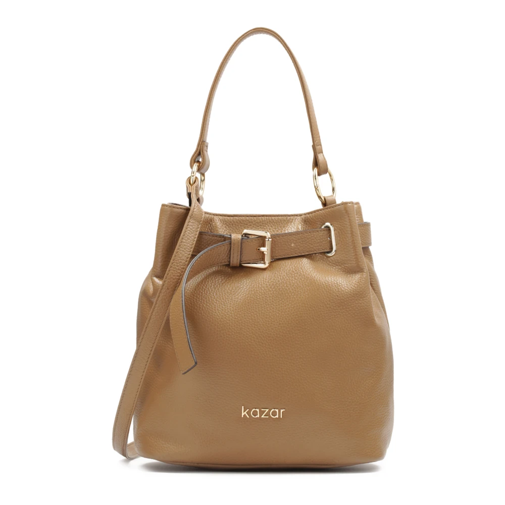 Kazar Bruine handtas met decoratieve band Brown Dames