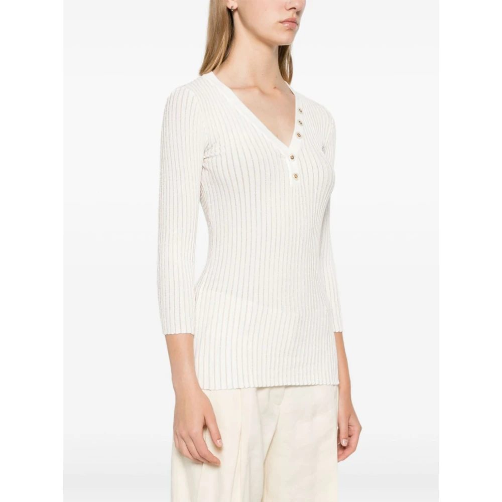 Elisabetta Franchi Gebreide Trui White Dames