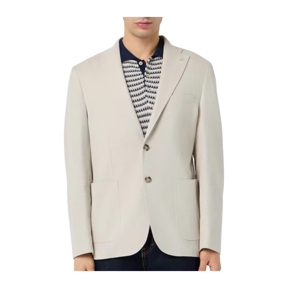 Manuel Ritz Men's Beige Blazers, Xl, Button Jacket 4032G2728m263171