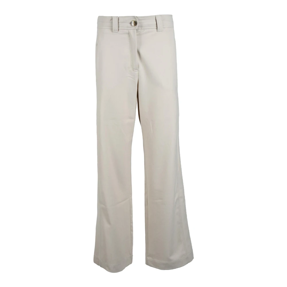 Marella Monochrome Broek met Polyester Mix Beige Dames
