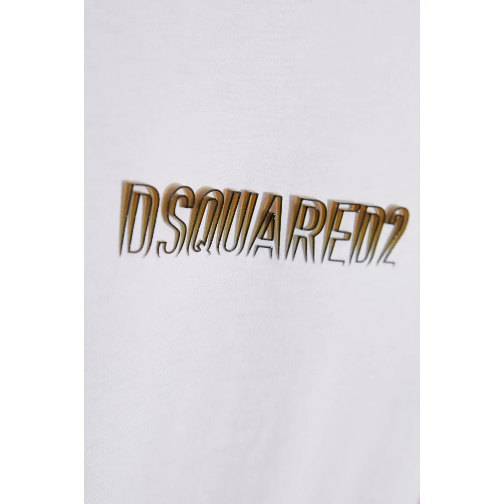 Dsquared2 T-shirt met verhoogd logo White Heren
