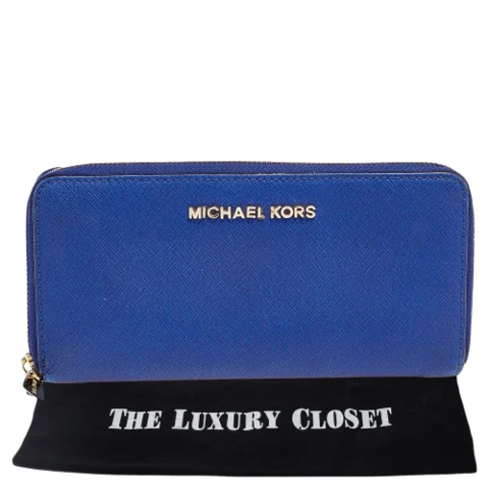 Michael Kors Pre-owned Leather wallets Blue Dames