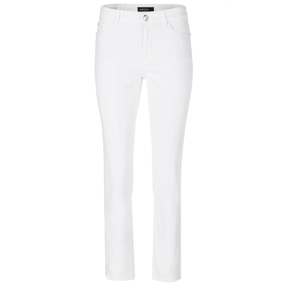 Marc Cain Klassieke Cropped Denim Jeans White Dames