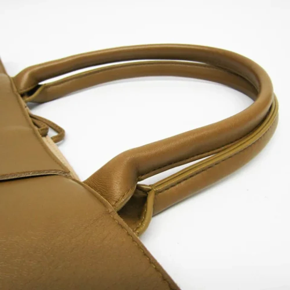 Bottega Veneta Vintage Pre-owned Leather handbags Beige Dames