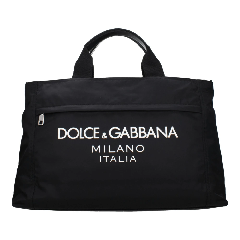 Dolce & Gabbana Men's Black Shopping Bags, One Size, Fabric Luggage And Travel