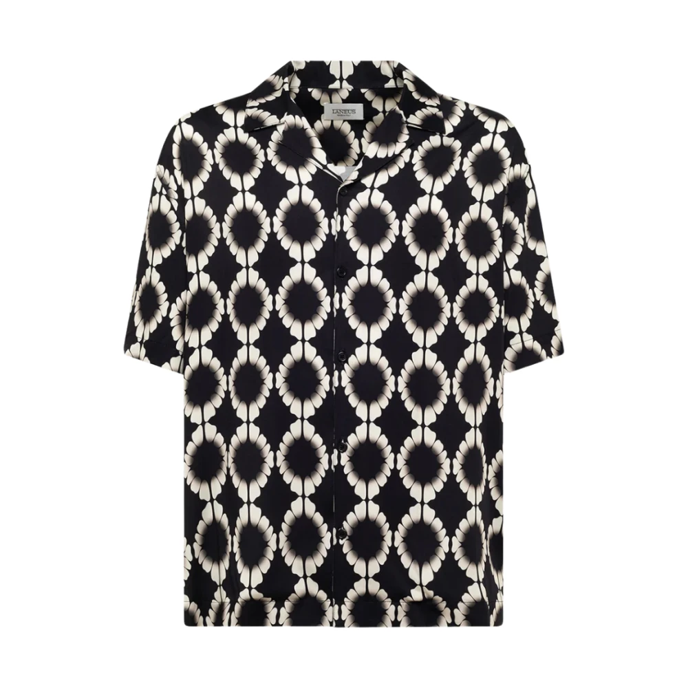Laneus Black Bowling Boxy Fit Shirt - Male - Short Sleeve Shirts - Xl - Shirts