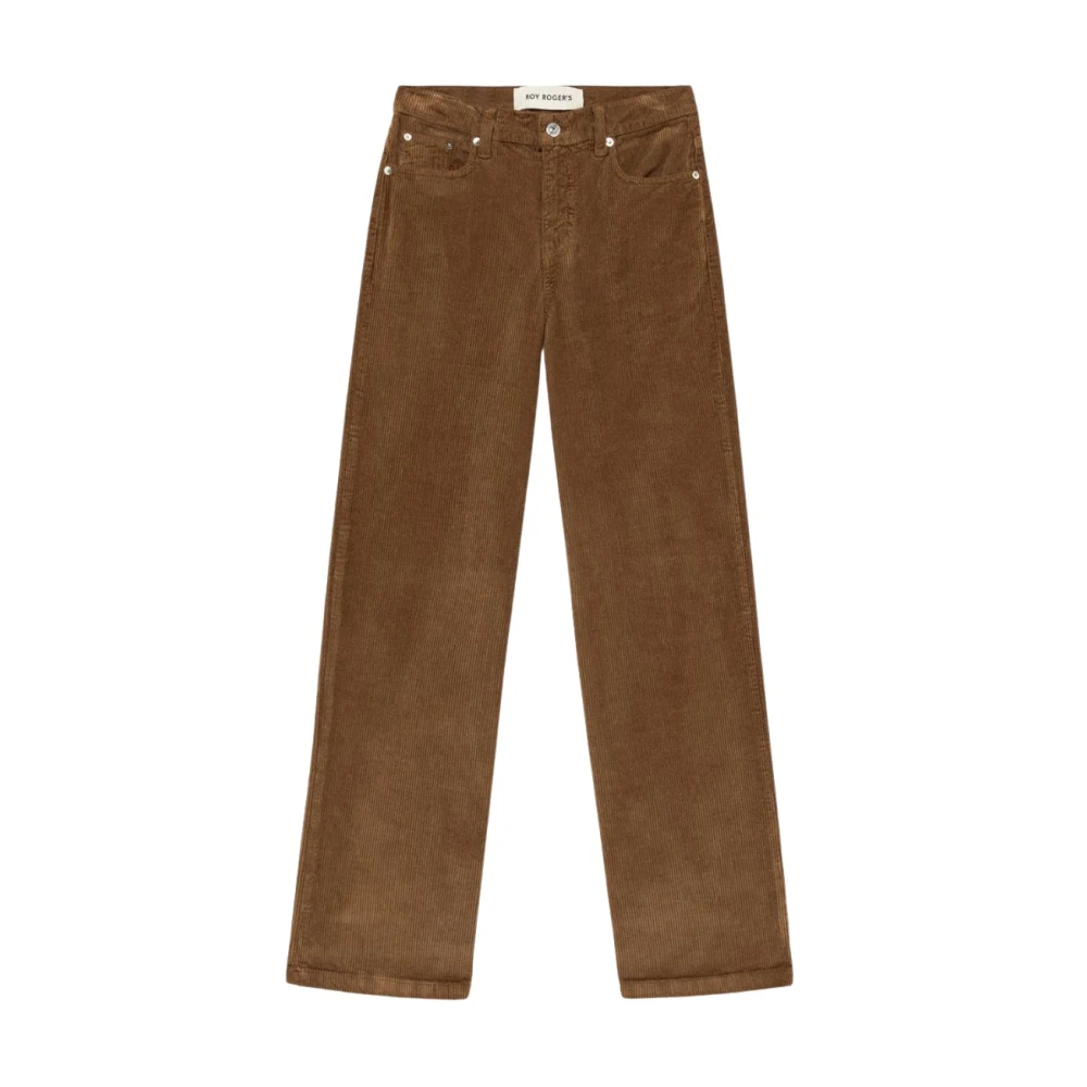 Roy Roger's Fluwelen Corduroy Flare Broek Brown Dames