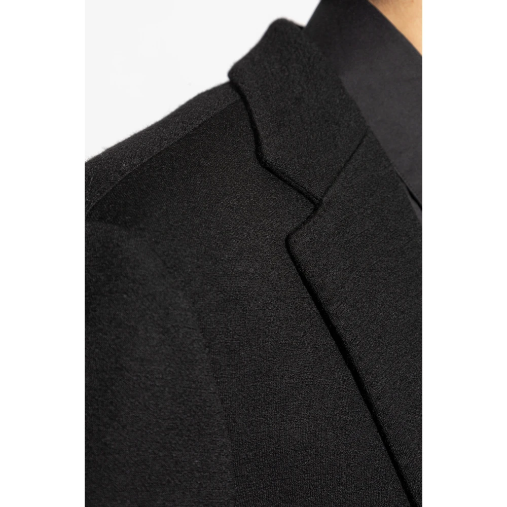 Officine Générale Blazer met wollen afwerking Black Heren