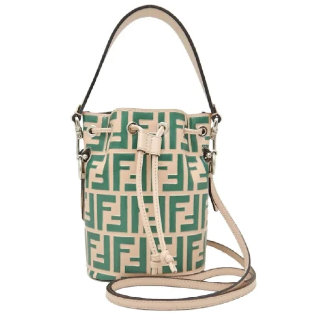 Fendi Vintage Pre-owned Canvas shoulder-bags Green Dames