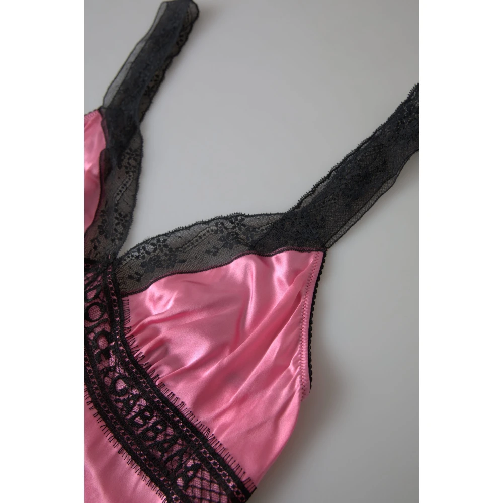 Dolce & Gabbana Roze Kant Zijden Camisole Top Pink Dames