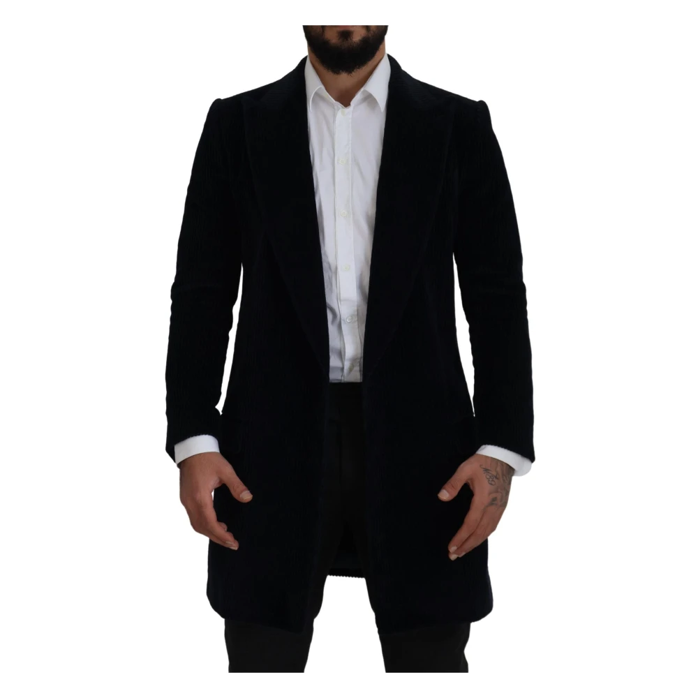 Dolce & Gabbana Black Elegant Cotton Long Cardigan Jacket - Male - Blazers - S - Jackets