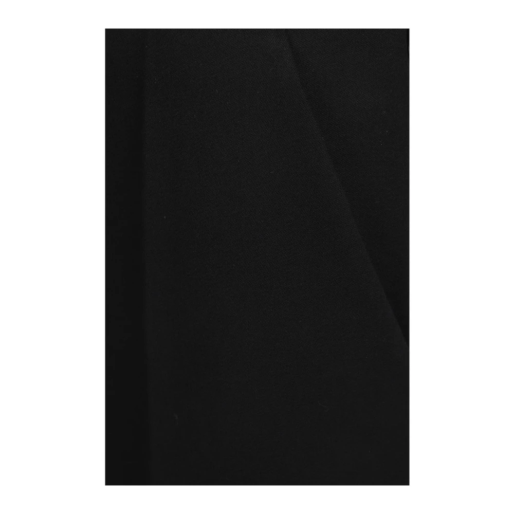 Giorgio Armani Monochrome wollen broek met zijzakken Black Dames