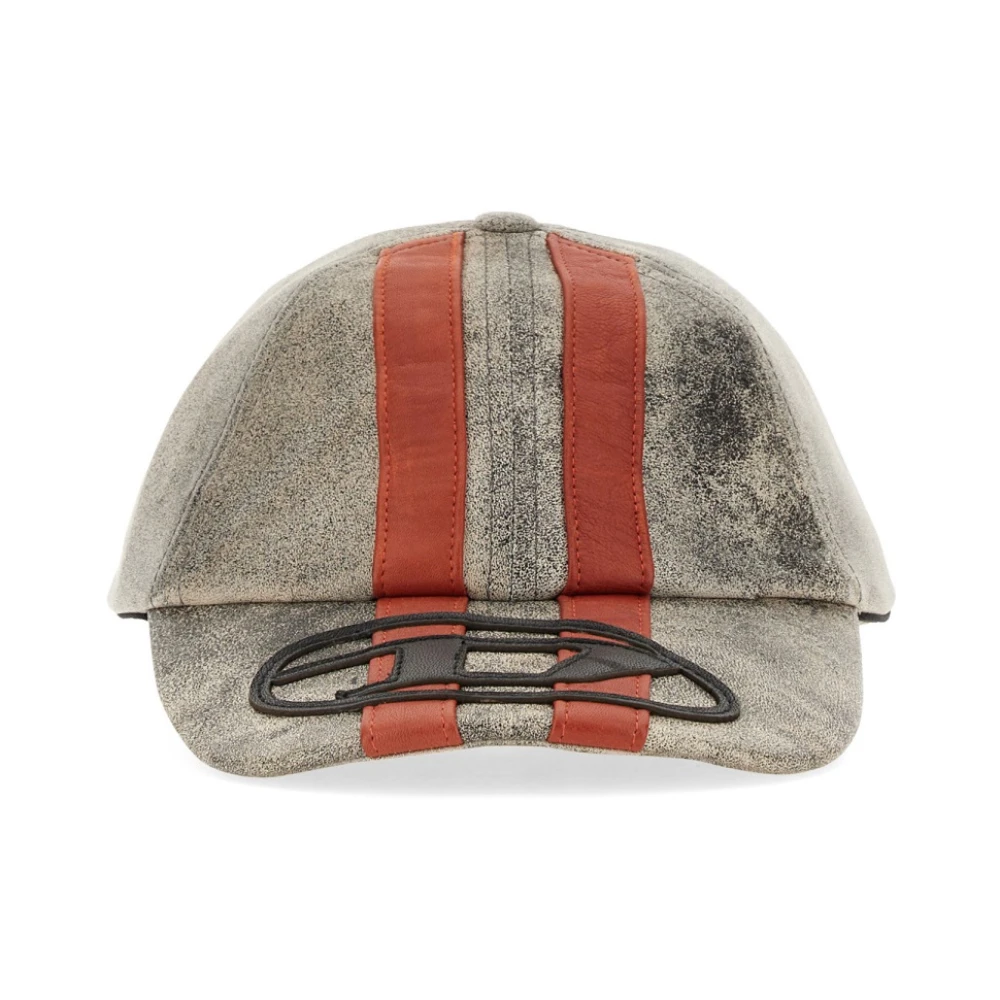 Diesel Sportstrepen Leren Pet Multicolor Heren