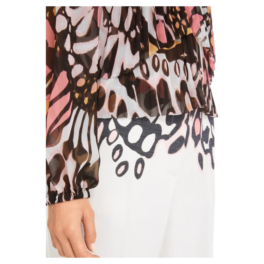 Marc Cain Gestileerde Butterfly Print Blouse Multicolor Dames