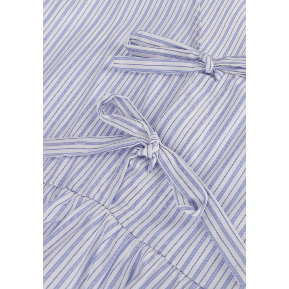 NEO NOIR Gestreepte Top met Strikjes Blue Dames