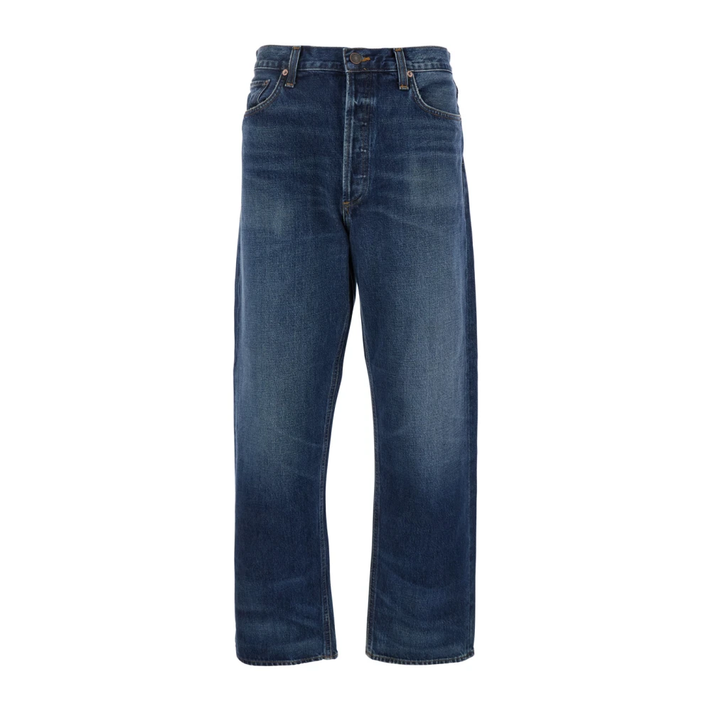 Agolde Blauwe Five-Pocket Jeans met Lichteffect Blue Heren