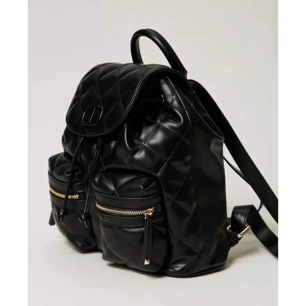 Twinset Gewatteerde Ovale Rugzak Black Dames