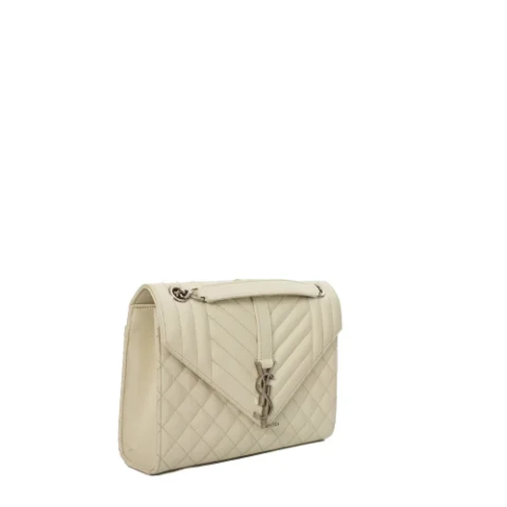 Yves Saint Laurent Vintage Pre-owned Leather shoulder-bags White Dames