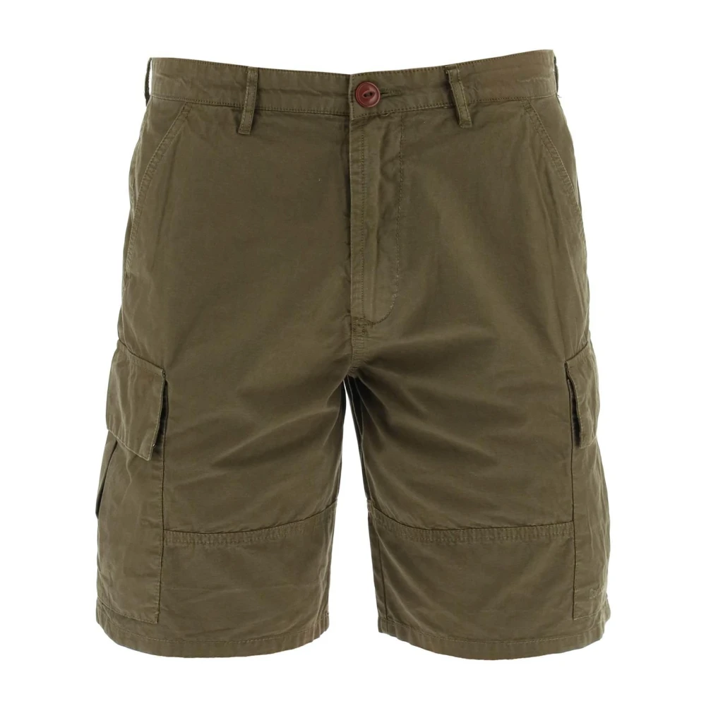 Barbour Cargo Shorts van Garment-Dyed Ripstop Green Heren