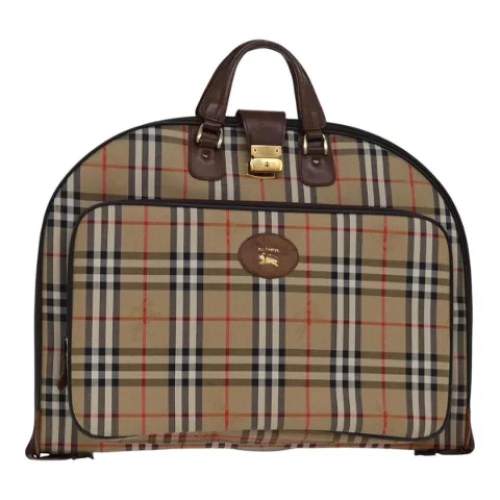Burberry Vintage Pre-owned Canvas travel-bags Beige Dames