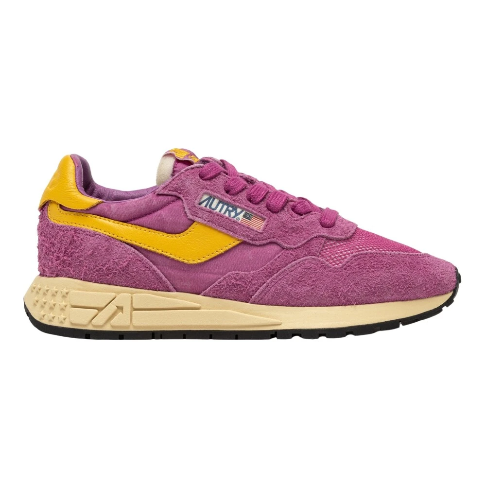 Autry Women's Pink Sneakers, 4 Uk, Reelwind Low Trainers