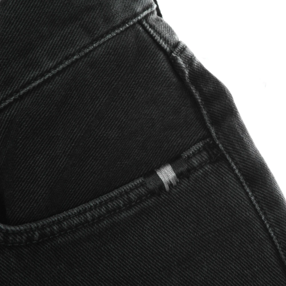 Amish Donkerzwarte Stretch Denim Jeans Black Dames