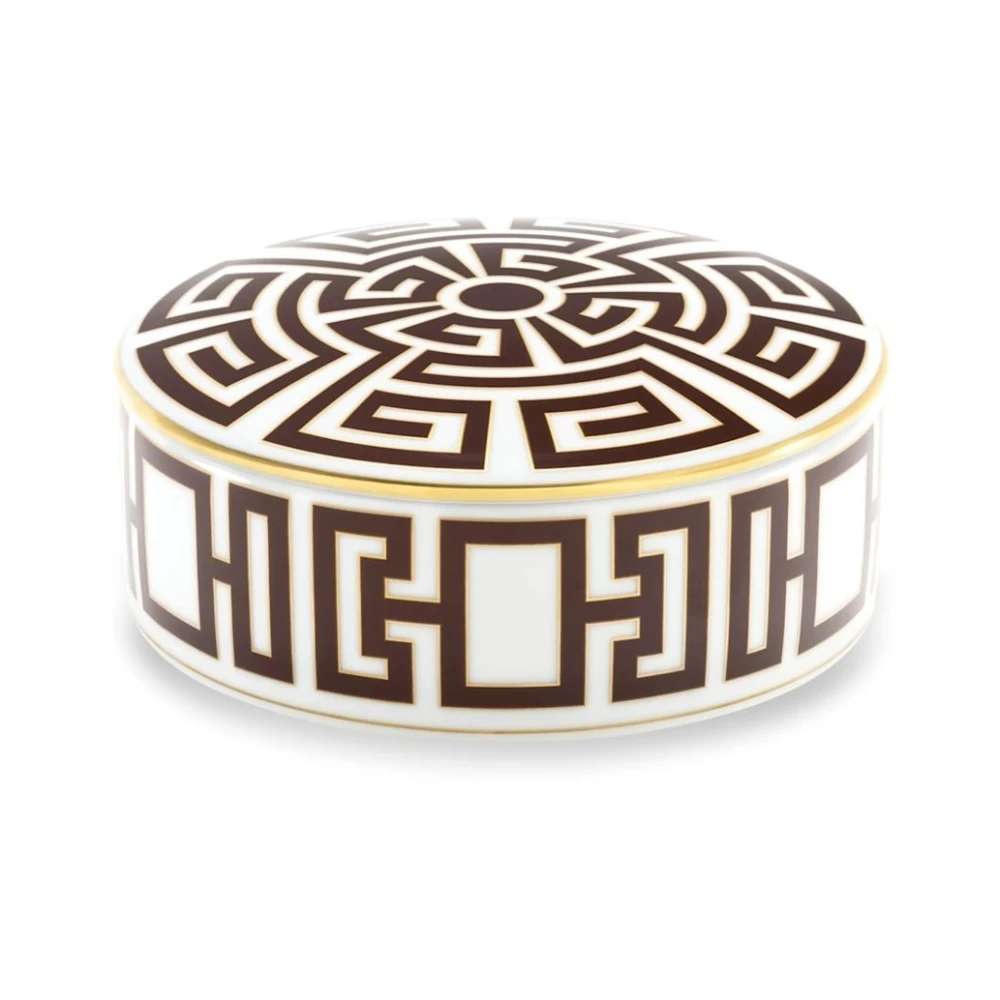Ginori 1735 Labyrinth Pattern Trinket Box - Female - Jewellery - Brown - One Size - Accessories