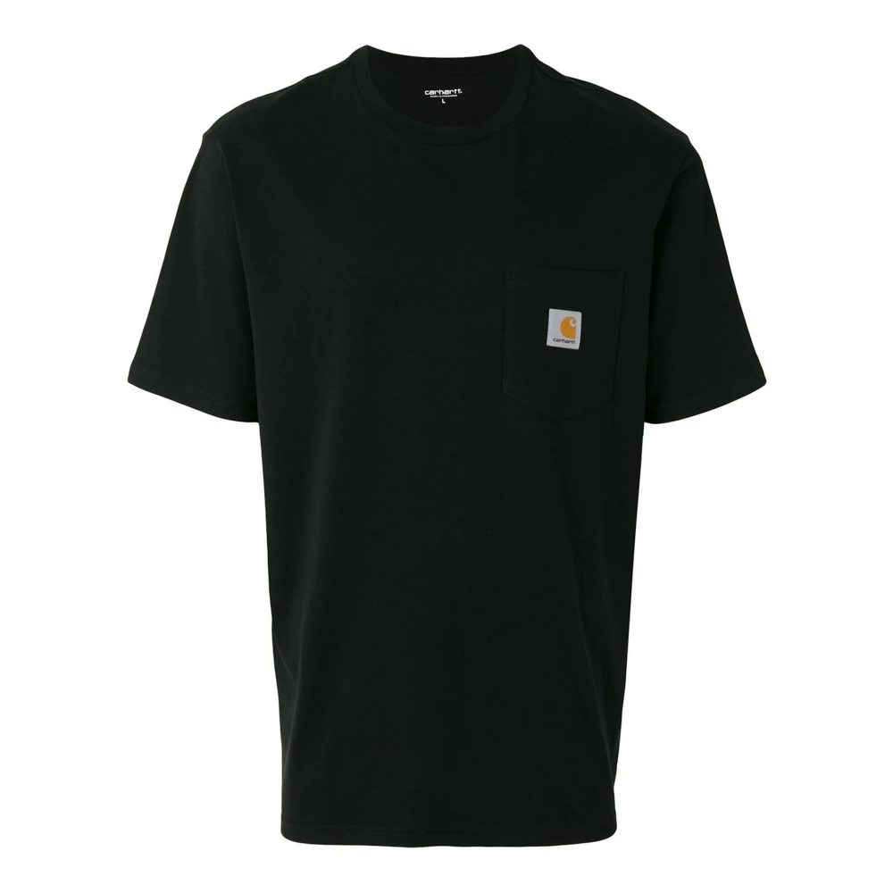 Carhartt WIP Zwart Katoenen Logo T-shirt Black Heren